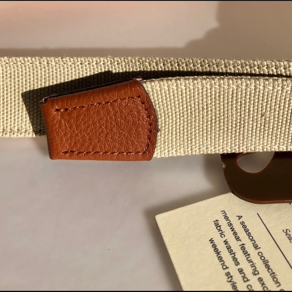 Peter Millar Seaside Canvas Leather O-Ring Belt - Picture 3 of 8